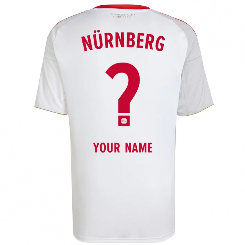 Danxen Hombre Camiseta Su Nombre #0 Blanco Rojo 2ª Equipación 2025/26 La Camisa