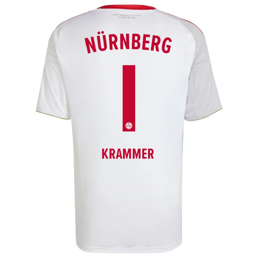 Danxen Hombre Camiseta Kristin Krammer #1 Blanco Rojo 2ª Equipación 2025/26 La Camisa