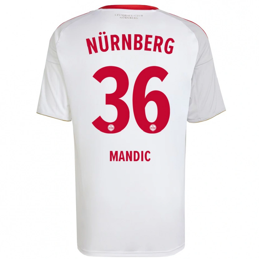 Danxen Hombre Camiseta Kristian Mandic #36 Blanco Rojo 2ª Equipación 2025/26 La Camisa