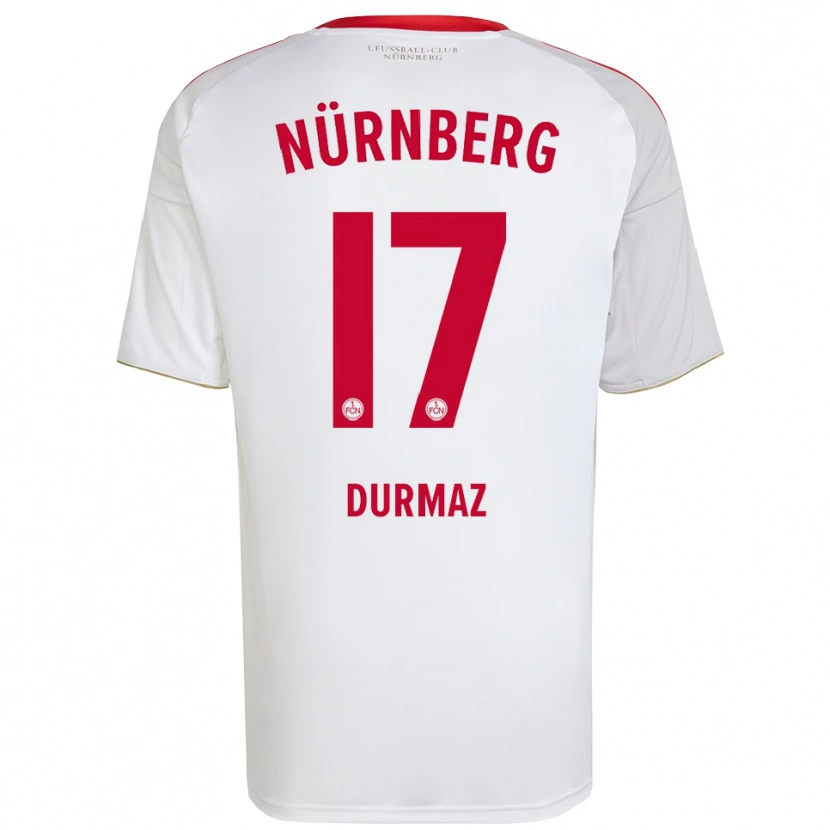 Danxen Hombre Camiseta Enes Durmaz #17 Blanco Rojo 2ª Equipación 2025/26 La Camisa