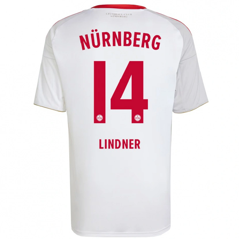 Danxen Hombre Camiseta Marlene Lindner #14 Blanco Rojo 2ª Equipación 2025/26 La Camisa