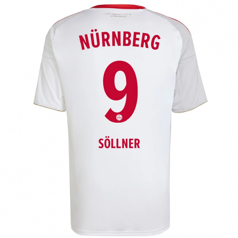 Danxen Hombre Camiseta Tobias Söllner #9 Blanco Rojo 2ª Equipación 2025/26 La Camisa