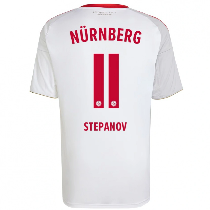 Danxen Hombre Camiseta Artem Stepanov #11 Blanco Rojo 2ª Equipación 2025/26 La Camisa