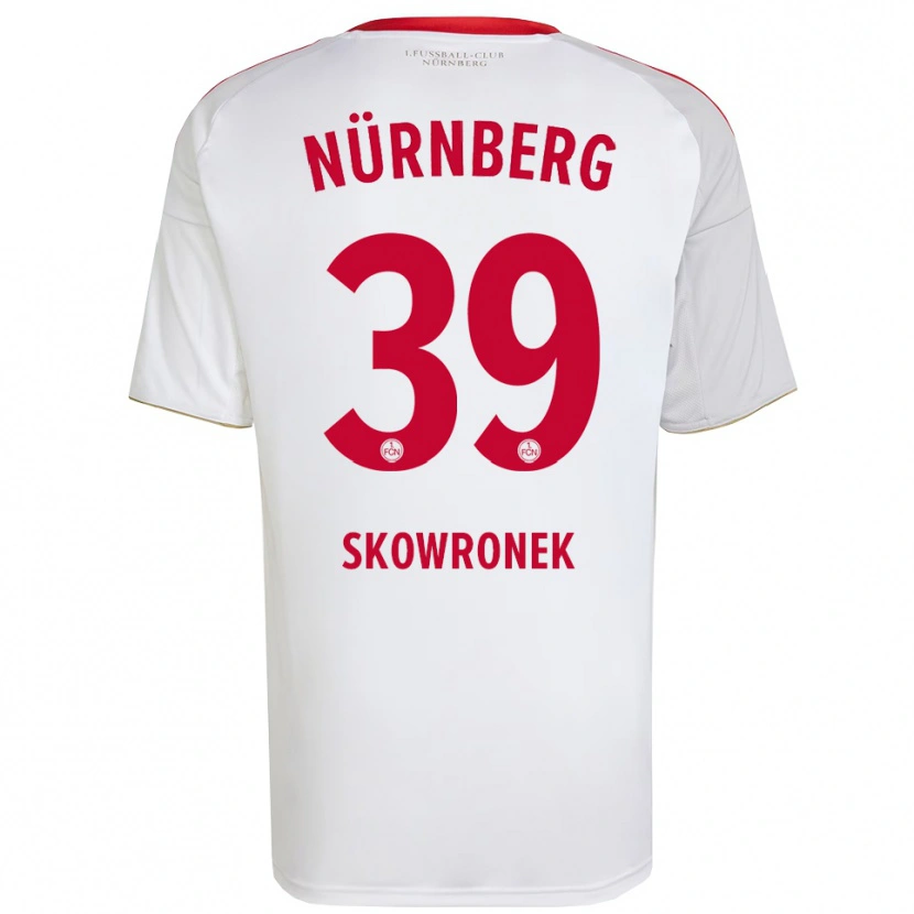 Danxen Hombre Camiseta Joel Skowronek #39 Blanco Rojo 2ª Equipación 2025/26 La Camisa