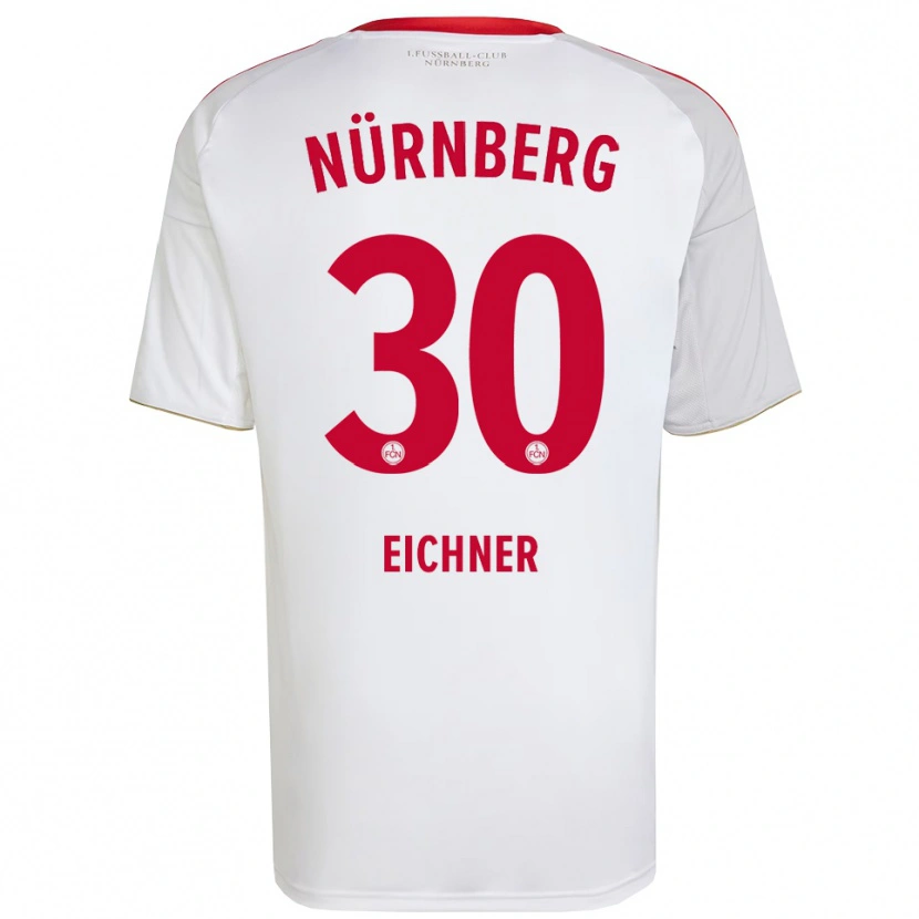 Danxen Hombre Camiseta Benjamin Eichner #30 Blanco Rojo 2ª Equipación 2025/26 La Camisa