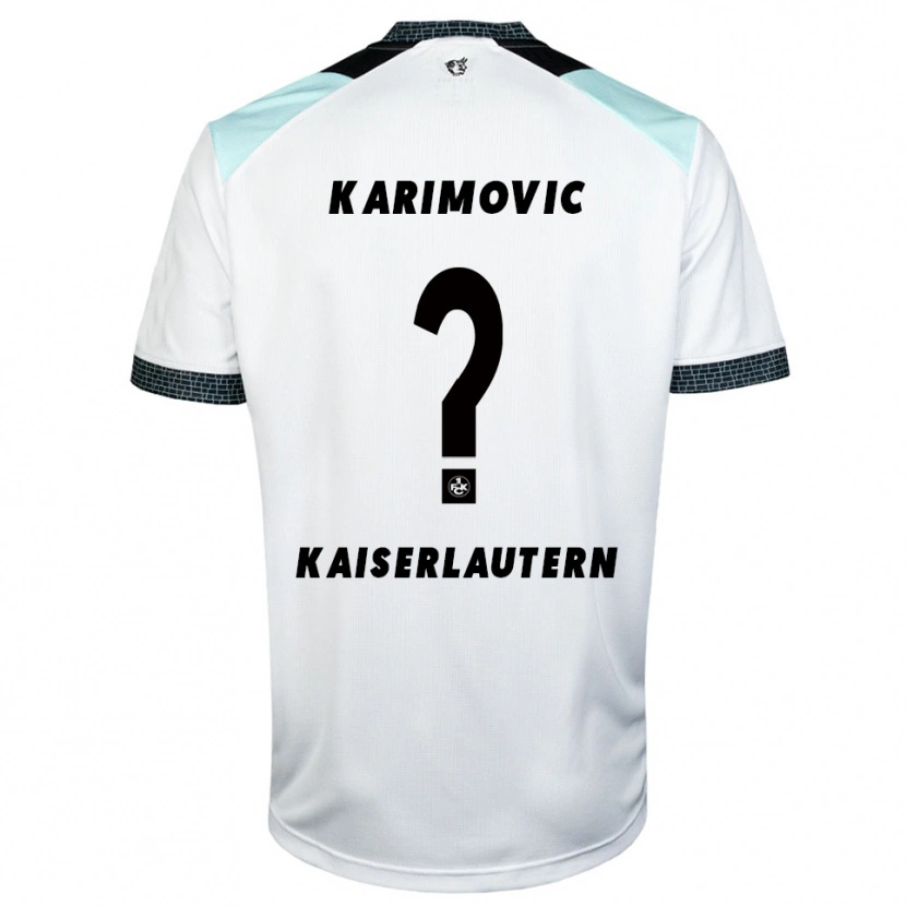 Danxen Hombre Camiseta Ilija Karimovic #0 Blanco Negro 2ª Equipación 2025/26 La Camisa