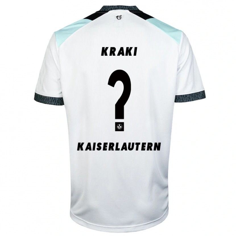 Danxen Hombre Camiseta Avdyl Kraki #0 Blanco Negro 2ª Equipación 2025/26 La Camisa