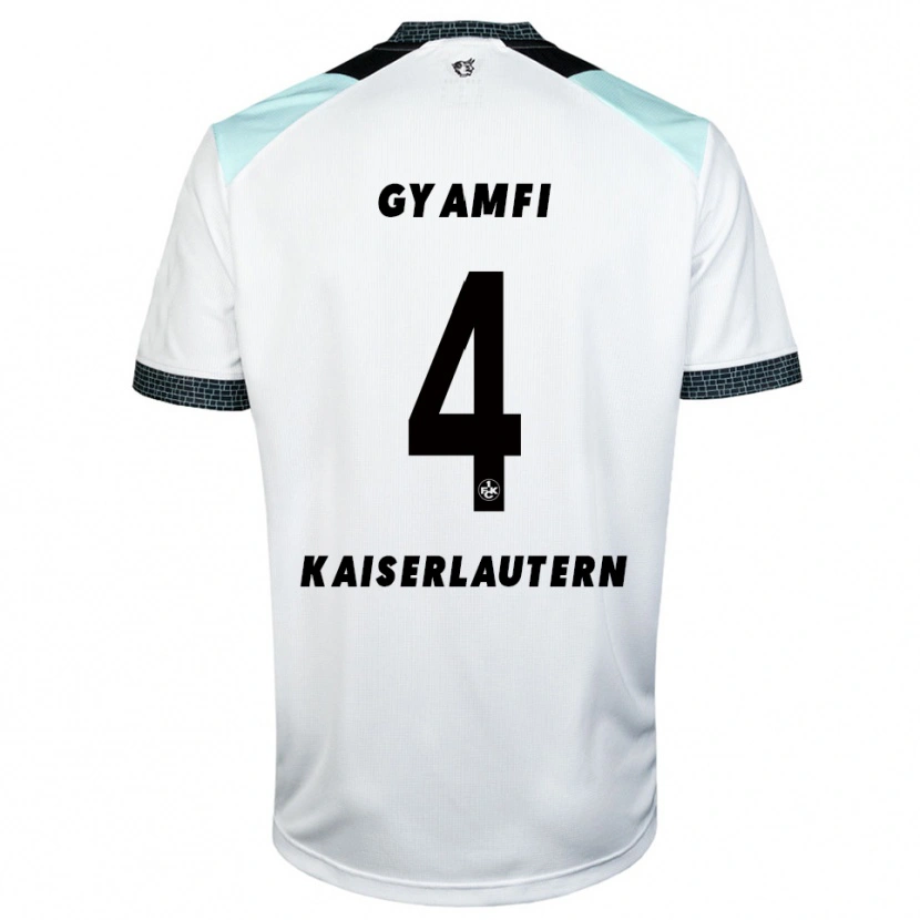 Danxen Hombre Camiseta Maxwell Gyamfi #4 Blanco Negro 2ª Equipación 2025/26 La Camisa