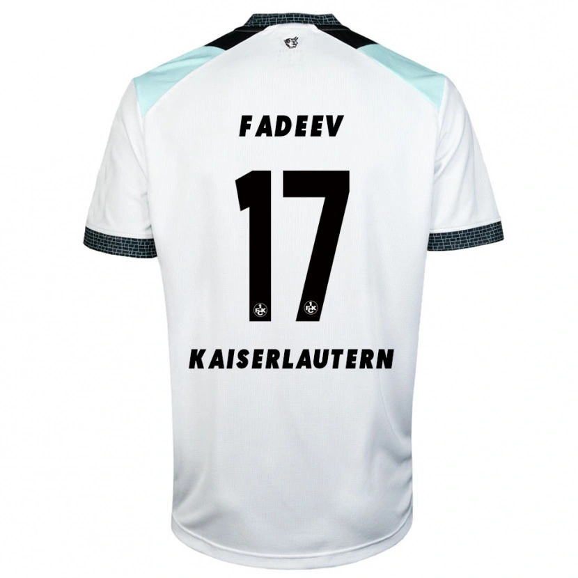 Danxen Hombre Camiseta Vladislav Fadeev #17 Blanco Negro 2ª Equipación 2025/26 La Camisa