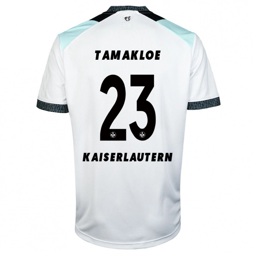 Danxen Hombre Camiseta Newton Tamakloe #23 Blanco Negro 2ª Equipación 2025/26 La Camisa