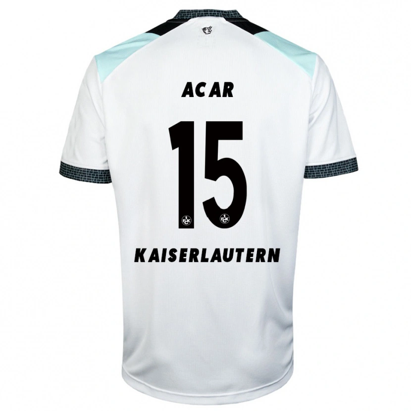 Danxen Hombre Camiseta Samet Acar #15 Blanco Negro 2ª Equipación 2025/26 La Camisa