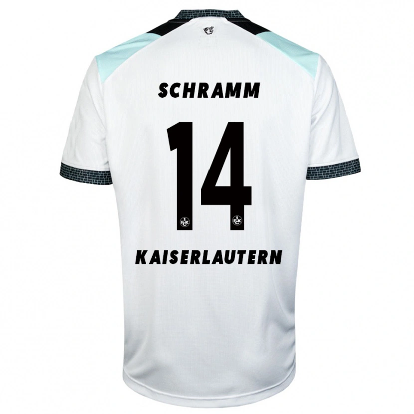 Danxen Hombre Camiseta David Schramm #14 Blanco Negro 2ª Equipación 2025/26 La Camisa