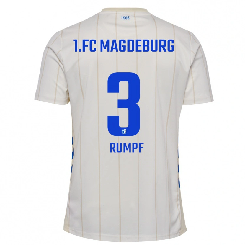 Danxen Hombre Camiseta Mathilda Rumpf #3 Blanco Azul 2ª Equipación 2025/26 La Camisa