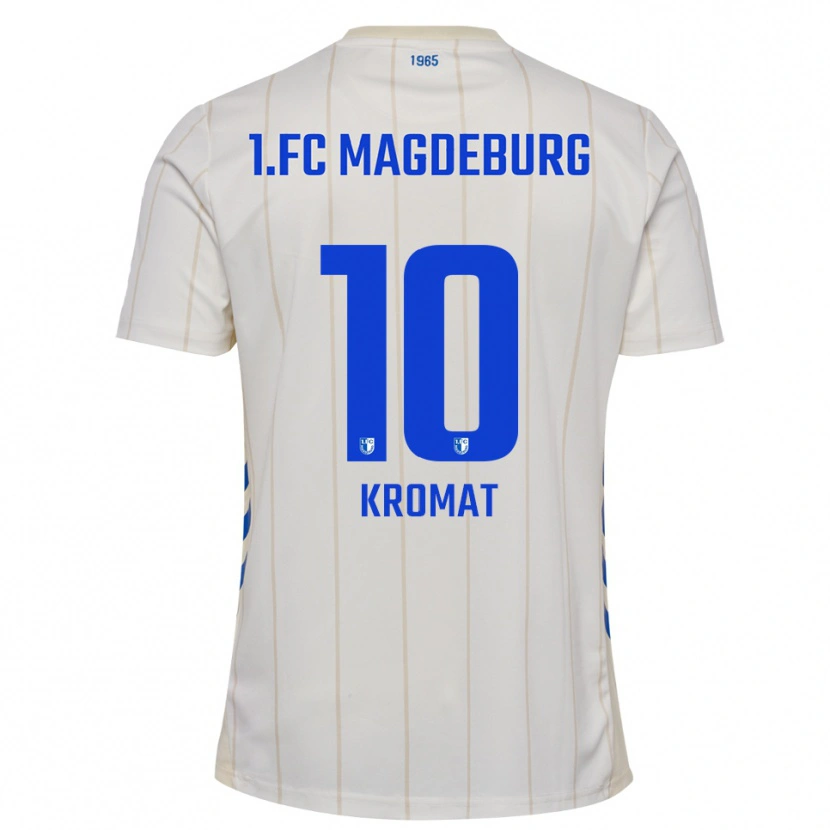 Danxen Hombre Camiseta Justus Kromat #10 Blanco Azul 2ª Equipación 2025/26 La Camisa