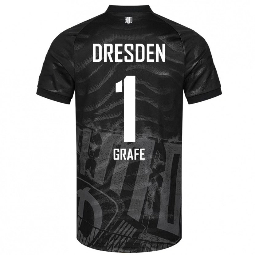 Danxen Hombre Camiseta Marlon Grafe #1 Negro Gris 2ª Equipación 2025/26 La Camisa