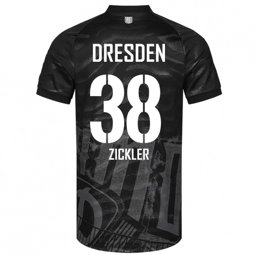 Danxen Hombre Camiseta Jakob Zickler #38 Negro Gris 2ª Equipación 2025/26 La Camisa