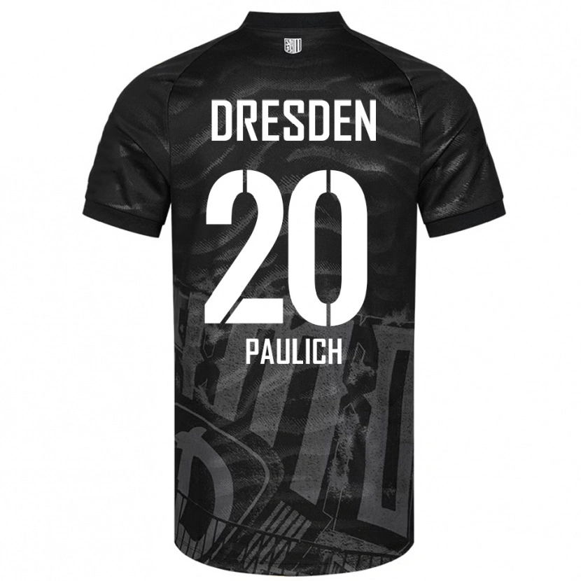 Danxen Hombre Camiseta Mourice Paulich #20 Negro Gris 2ª Equipación 2025/26 La Camisa