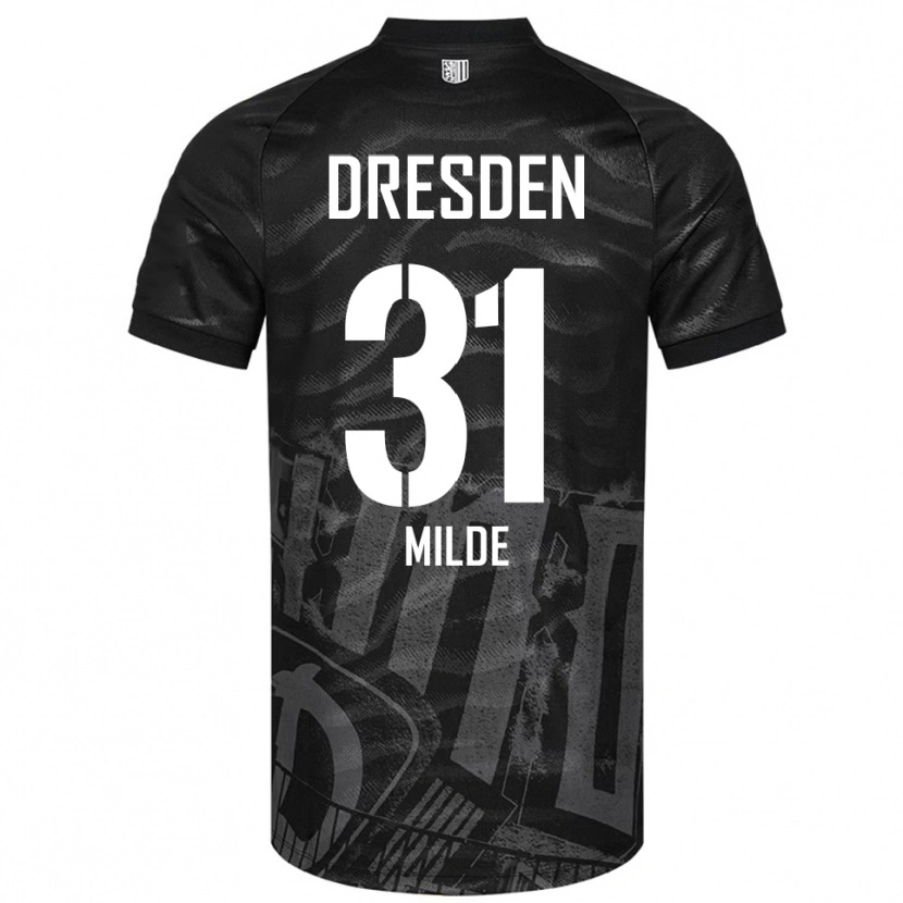 Danxen Hombre Camiseta Paul Milde #31 Negro Gris 2ª Equipación 2025/26 La Camisa