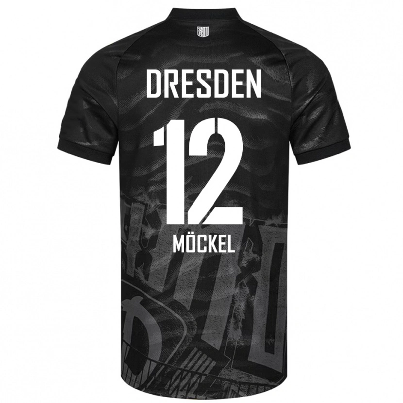 Danxen Hombre Camiseta Richard Möckel #12 Negro Gris 2ª Equipación 2025/26 La Camisa