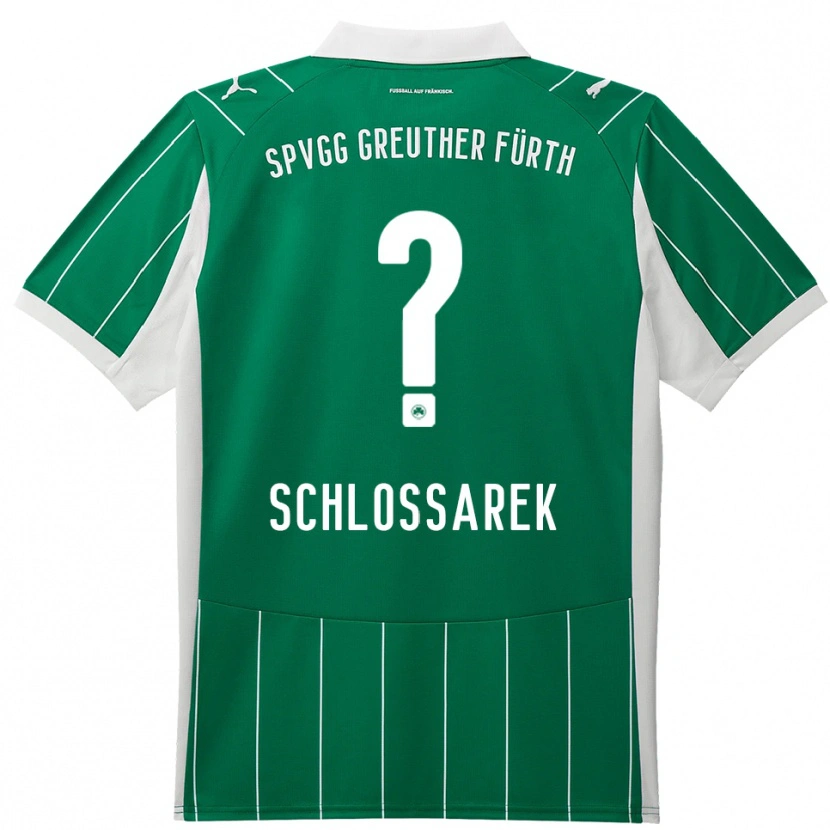 Danxen Hombre Camiseta Nadja Schlossarek #0 Verde Blanco 2ª Equipación 2025/26 La Camisa