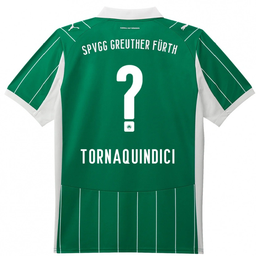 Danxen Hombre Camiseta Aurora Tornaquindici #0 Verde Blanco 2ª Equipación 2025/26 La Camisa