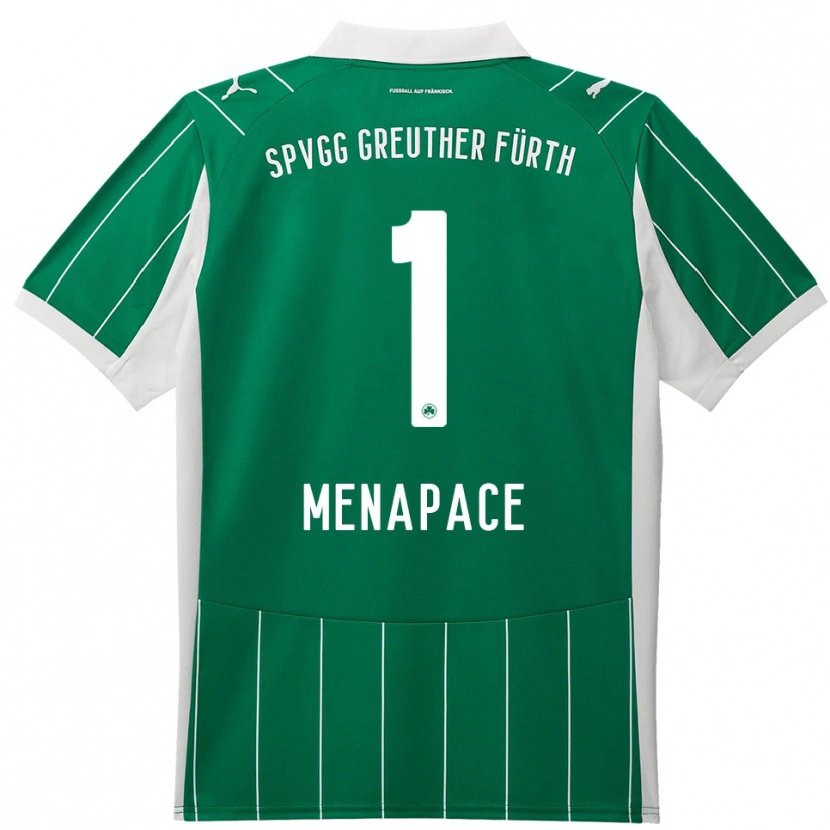 Danxen Hombre Camiseta Theo Menapace #1 Verde Blanco 2ª Equipación 2025/26 La Camisa