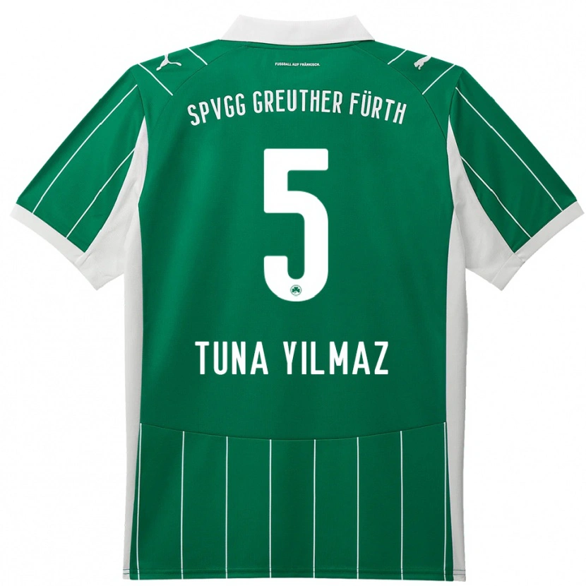 Danxen Hombre Camiseta Tuna Yilmaz #5 Verde Blanco 2ª Equipación 2025/26 La Camisa