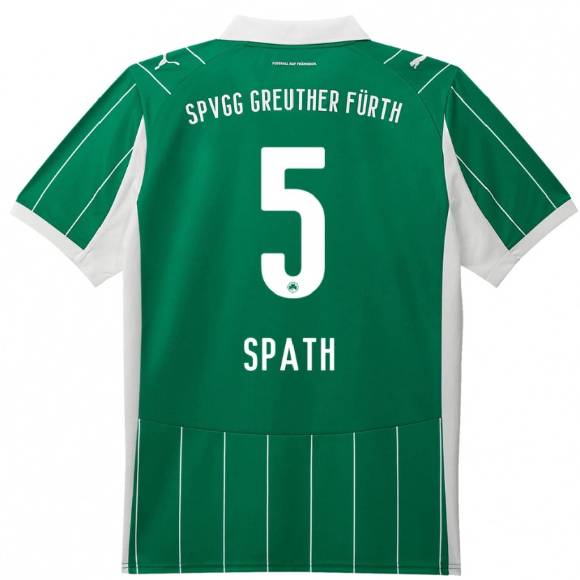 Danxen Hombre Camiseta Dominik Spath #5 Verde Blanco 2ª Equipación 2025/26 La Camisa
