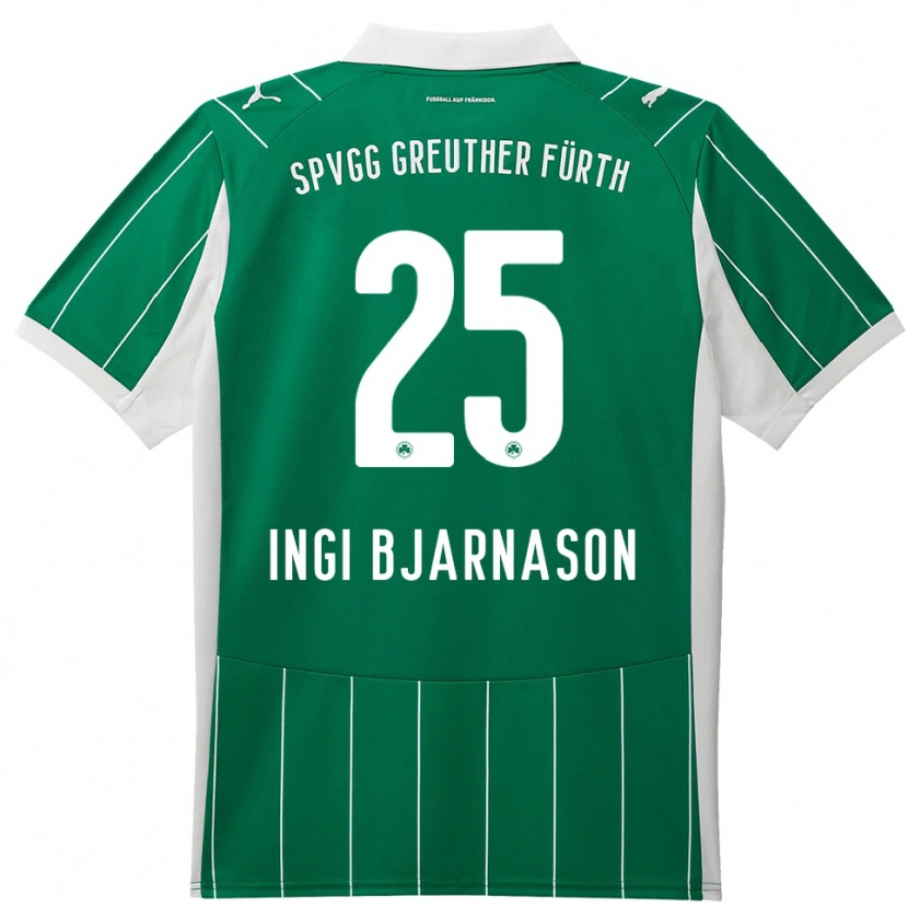 Danxen Hombre Camiseta Brynjar Ingi Bjarnason #25 Verde Blanco 2ª Equipación 2025/26 La Camisa