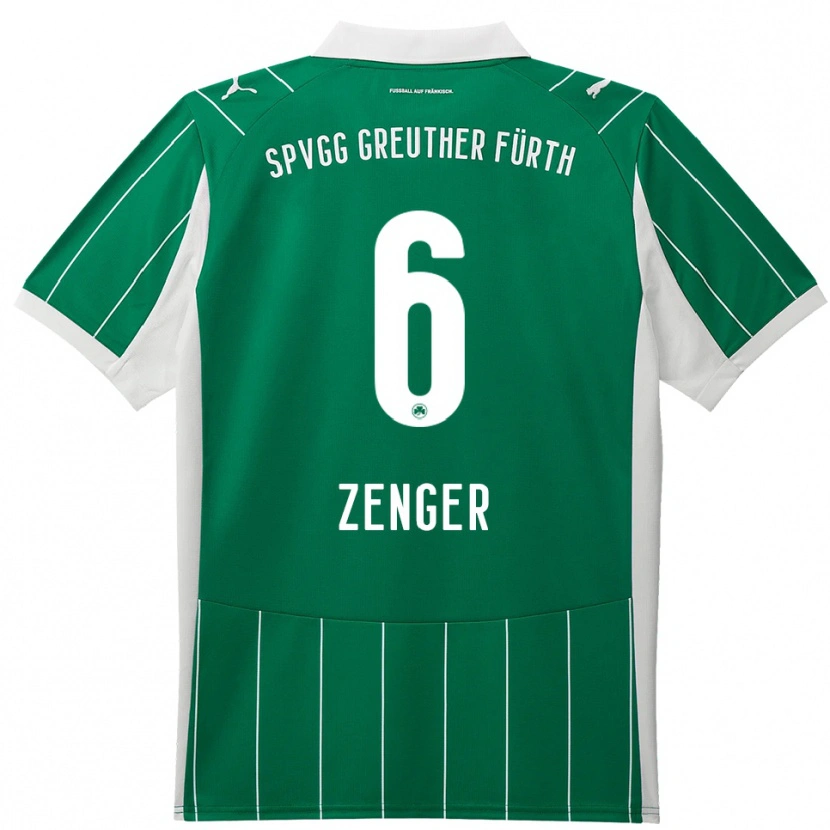 Danxen Hombre Camiseta Marc Zenger #6 Verde Blanco 2ª Equipación 2025/26 La Camisa