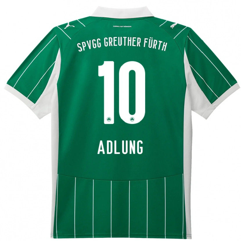 Danxen Hombre Camiseta Daniel Adlung #10 Verde Blanco 2ª Equipación 2025/26 La Camisa