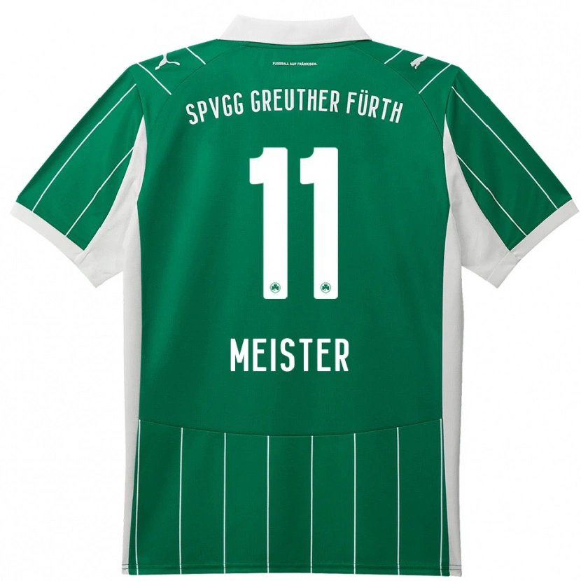 Danxen Hombre Camiseta Christoph Meister #11 Verde Blanco 2ª Equipación 2025/26 La Camisa