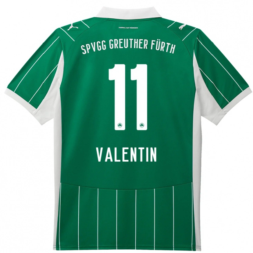Danxen Hombre Camiseta Jonas Valentin #11 Verde Blanco 2ª Equipación 2025/26 La Camisa