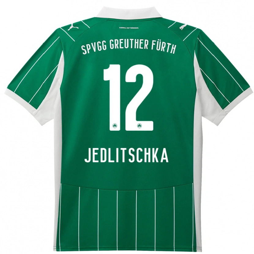 Danxen Hombre Camiseta Moritz Jedlitschka #12 Verde Blanco 2ª Equipación 2025/26 La Camisa