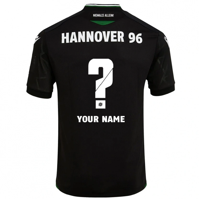 Danxen Hombre Camiseta Su Nombre #0 Negro Verde 2ª Equipación 2025/26 La Camisa