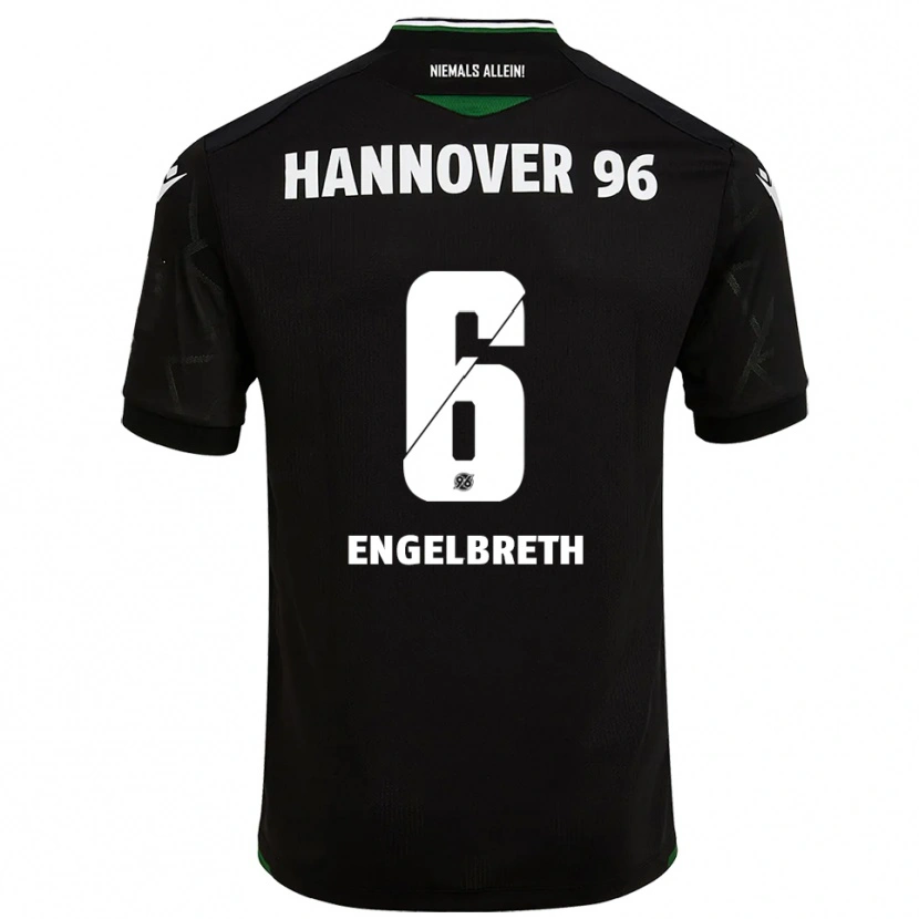 Danxen Hombre Camiseta Noah Engelbreth #6 Negro Verde 2ª Equipación 2025/26 La Camisa