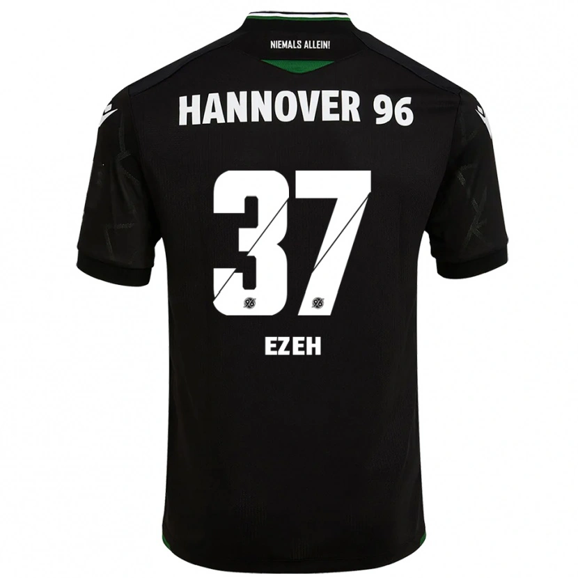 Danxen Hombre Camiseta Brooklyn Ezeh #37 Negro Verde 2ª Equipación 2025/26 La Camisa