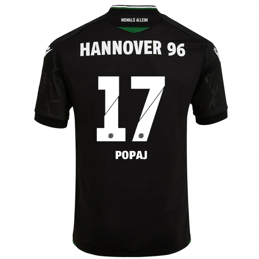 Danxen Hombre Camiseta Erisa Popaj #17 Negro Verde 2ª Equipación 2025/26 La Camisa
