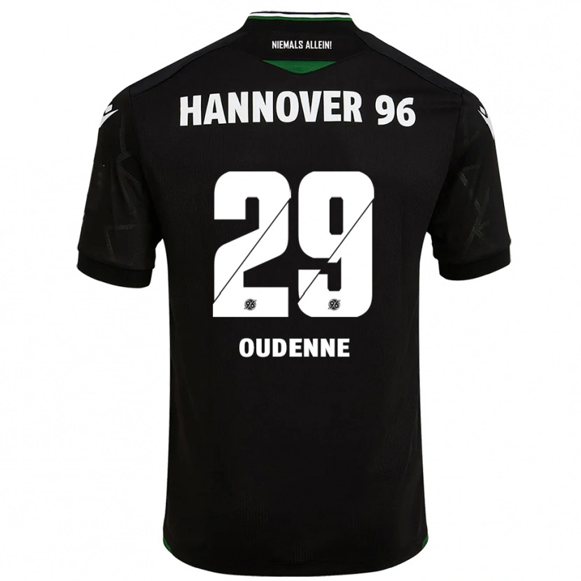 Danxen Hombre Camiseta Kolja Oudenne #29 Negro Verde 2ª Equipación 2025/26 La Camisa