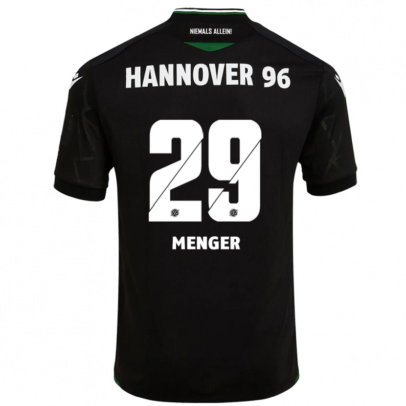 Danxen Hombre Camiseta Jana Menger #29 Negro Verde 2ª Equipación 2025/26 La Camisa