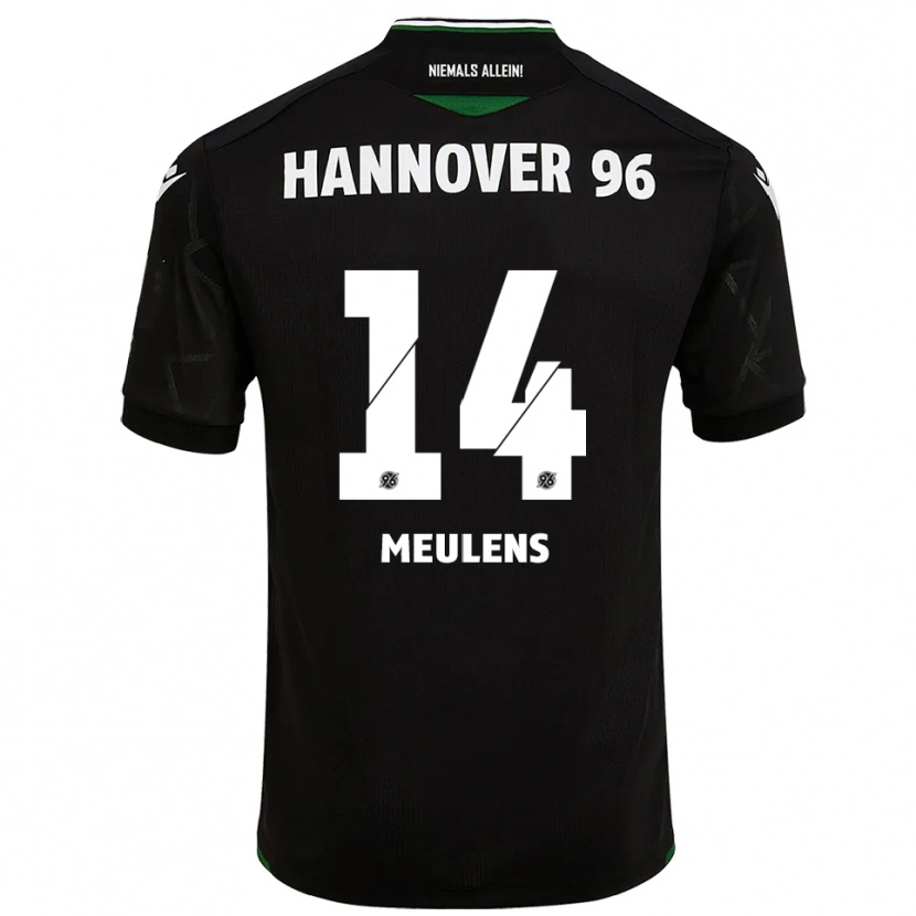 Danxen Hombre Camiseta Giordinelo Meulens #14 Negro Verde 2ª Equipación 2025/26 La Camisa