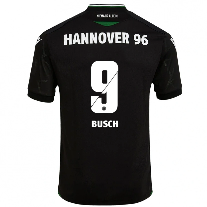 Danxen Hombre Camiseta Sean Busch #9 Negro Verde 2ª Equipación 2025/26 La Camisa