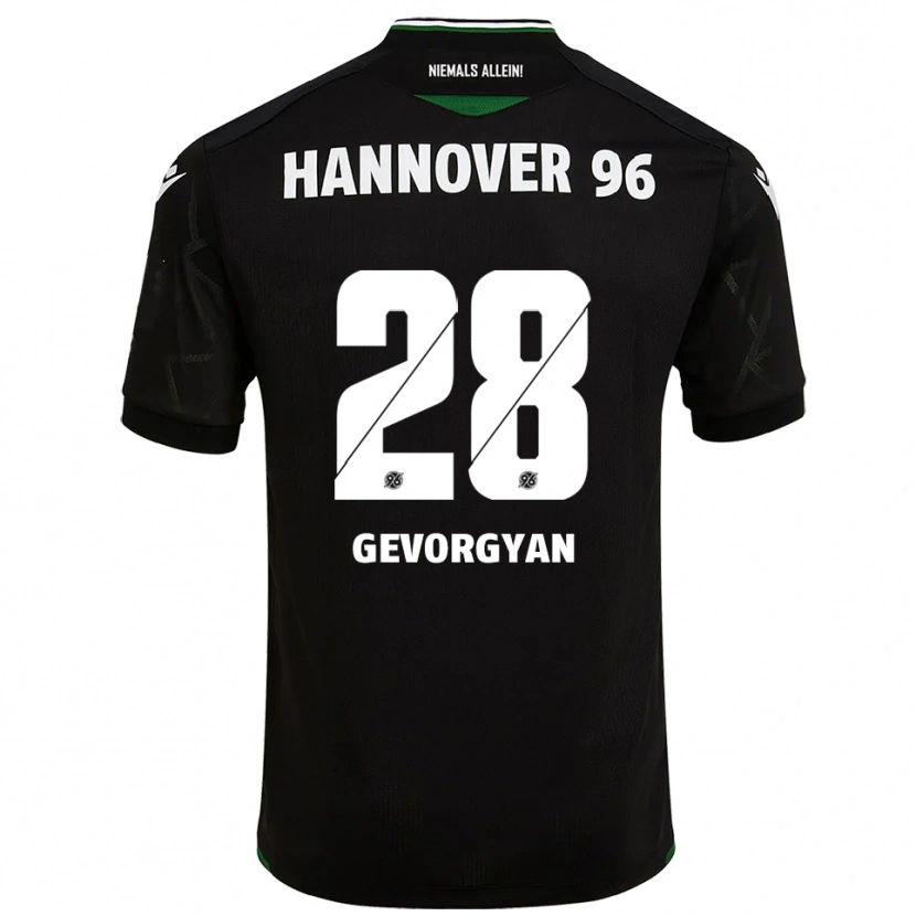 Danxen Hombre Camiseta Mark Gevorgyan #28 Negro Verde 2ª Equipación 2025/26 La Camisa