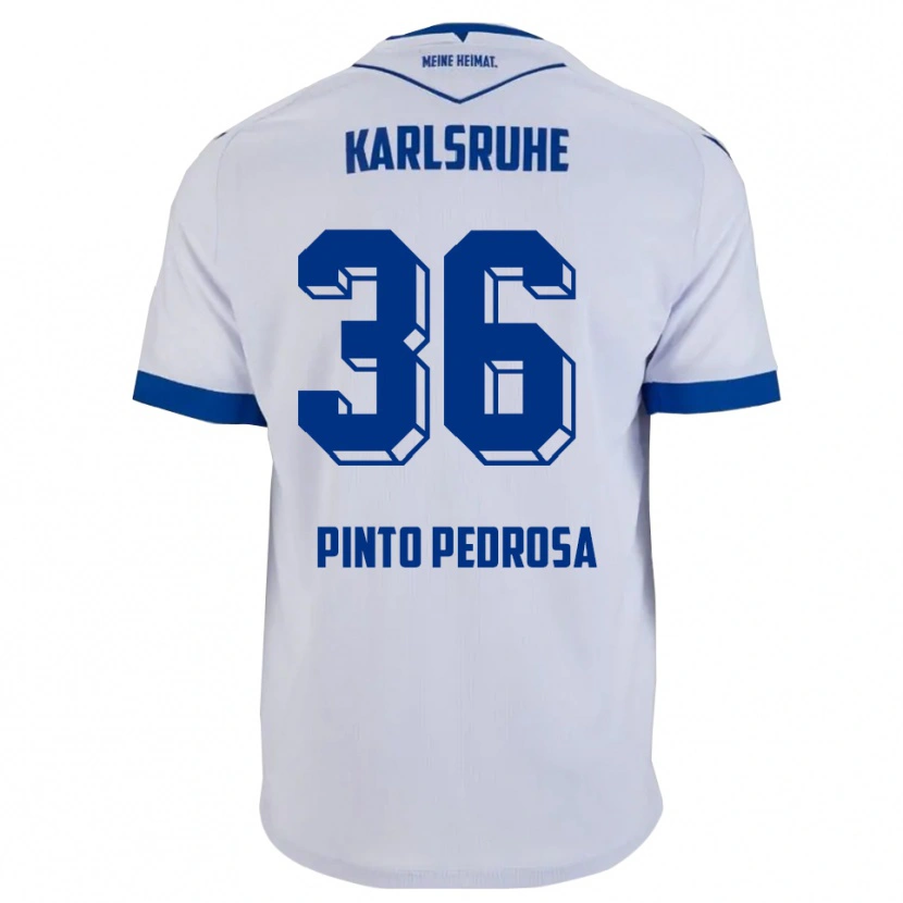 Danxen Hombre Camiseta Rafael Pinto Pedrosa #36 Blanco Azul 2ª Equipación 2025/26 La Camisa