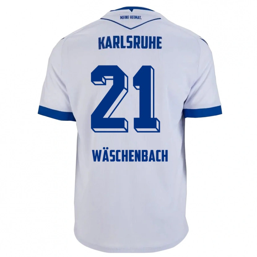 Danxen Hombre Camiseta Meiko Wäschenbach #21 Blanco Azul 2ª Equipación 2025/26 La Camisa