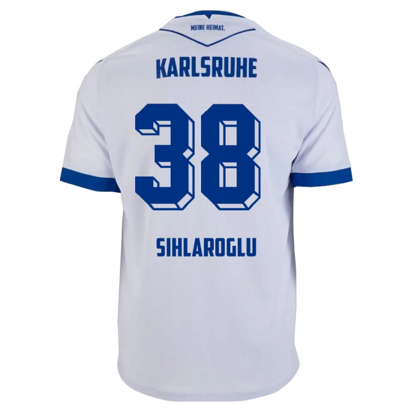 Danxen Hombre Camiseta Efe-Kaan Sihlaroglu #38 Blanco Azul 2ª Equipación 2025/26 La Camisa