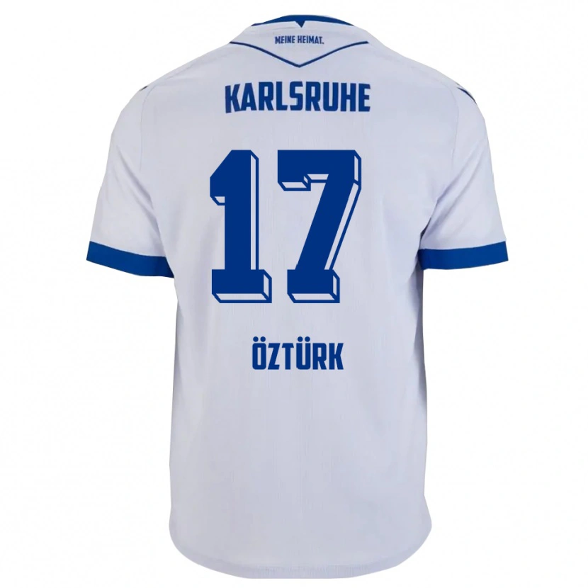 Danxen Hombre Camiseta Eren Öztürk #17 Blanco Azul 2ª Equipación 2025/26 La Camisa
