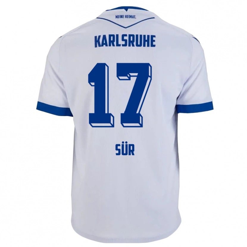 Danxen Hombre Camiseta Devin Sür #17 Blanco Azul 2ª Equipación 2025/26 La Camisa