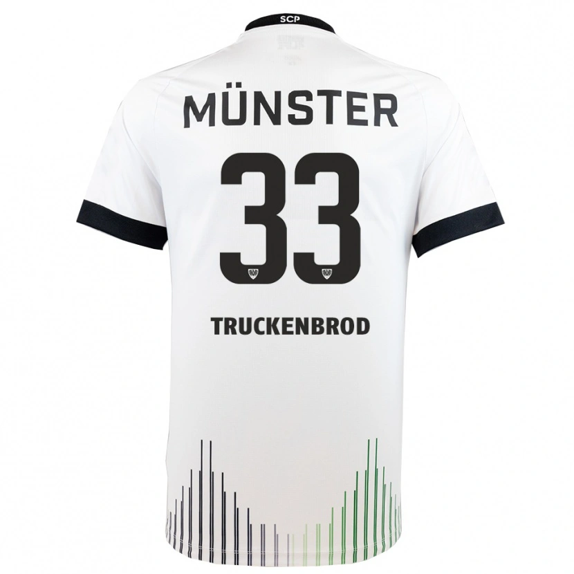 Danxen Hombre Camiseta Damian Truckenbrod #33 Blanco Negro 2ª Equipación 2025/26 La Camisa