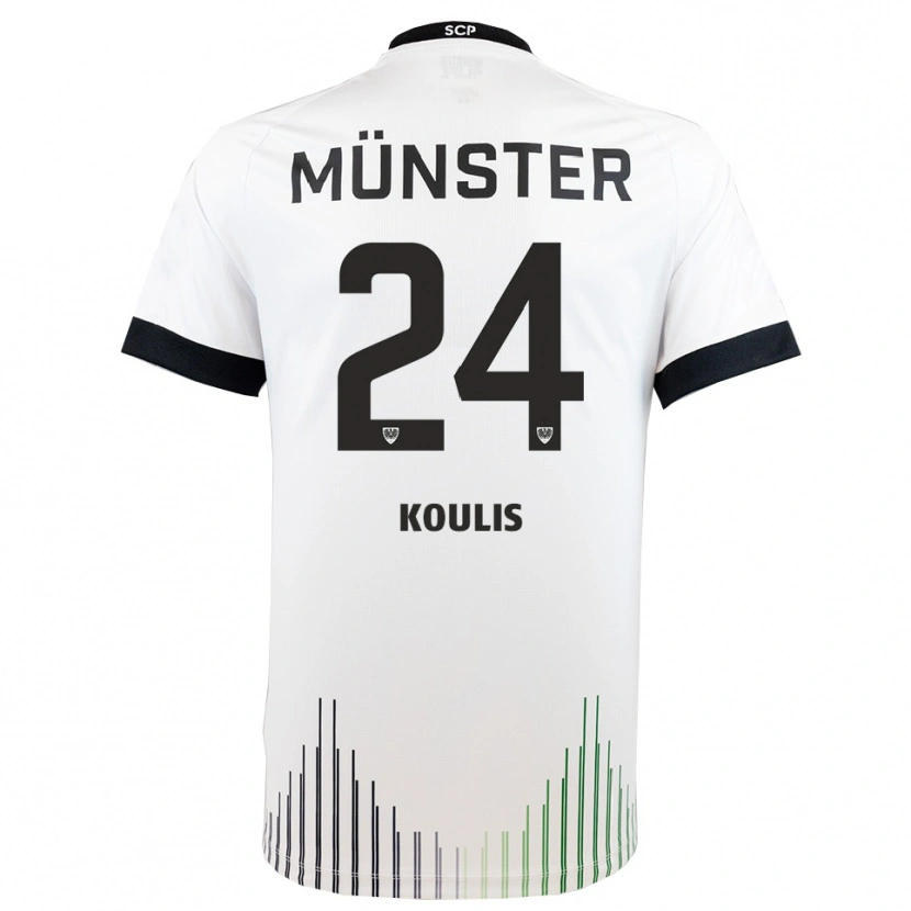 Danxen Hombre Camiseta Niko Koulis #24 Blanco Negro 2ª Equipación 2025/26 La Camisa